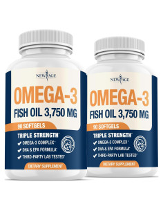 Aceite de Pescado Omega 3 New Age 3750 mg 180 Cápsulas