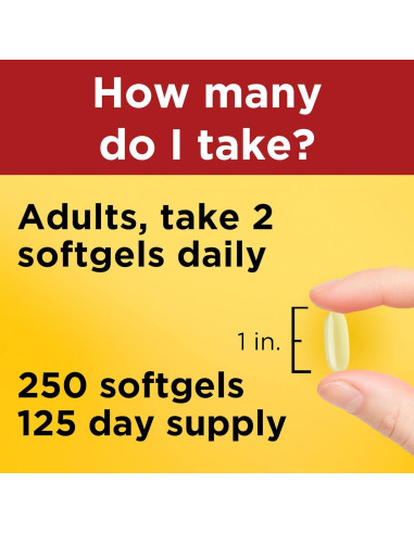 Suplemento Omega 3 Nature Made 1000mg - 250 Cápsulas Blandas