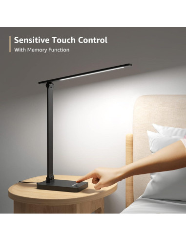 Lámpara de Escritorio LED Lepro con USB Dimmable 3 Modos