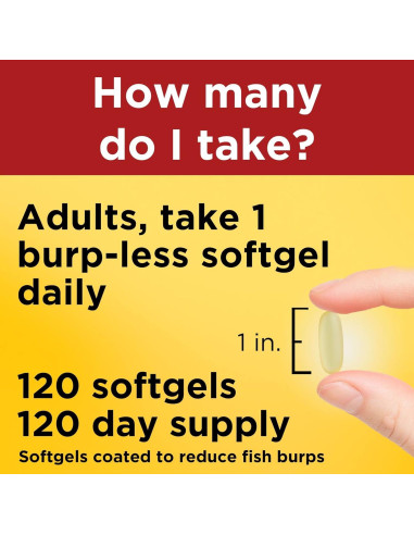 Nature Made Omega 3 Aceite de Pescado 1200mg EPA DHA 120 Cápsulas