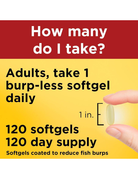 Nature Made Omega 3 Aceite de Pescado 1200mg EPA DHA 120 Cápsulas