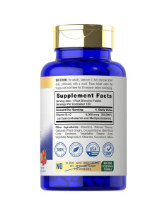 Carlyle Vitamina B12 6000 mcg Sublingual 120 Tabletas Sabor Bayas 2