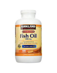 Concentrado de Aceite de Pescado Kirkland 400 Gelatinas Omega-3