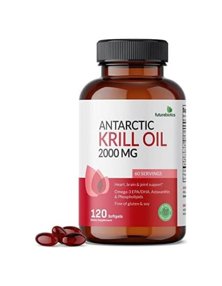 Aceite de Kril Antártico Futurebiotics 2000mg Omega-3 120 Softgels