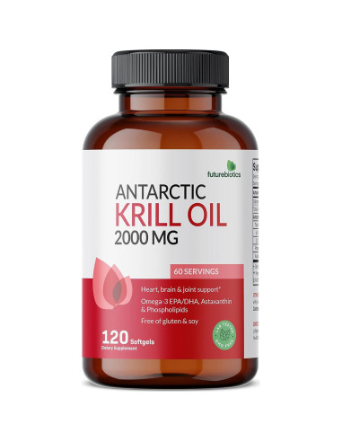 Aceite de Kril Antártico Futurebiotics 2000mg Omega-3 120 Softgels