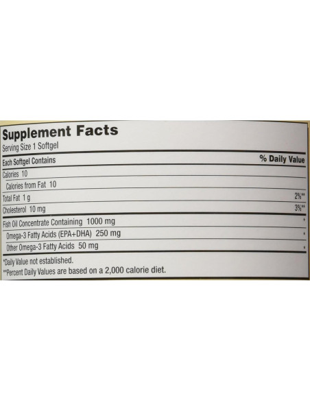 Aceite de Pescado Omega-3 Kirkland Signature 800 Gelatinas 1000 mg Aceite de Pescado Omega-3 Kirkland Signature 800 Gelatinas 1000 mg