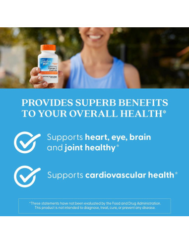 Aceite de Pescado Omega 3 Purificado Doctor's Best 120 Gelatinas