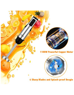 Batidora de Mano MOOKA 1100W 5 en 1 con Accesorios 2