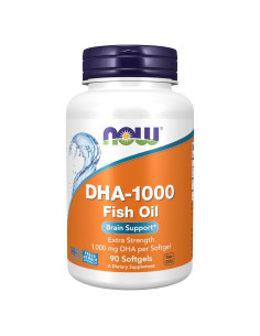 Suplemento DHA 1000 mg NOW Foods - Soporte Cerebral 90 Gelatinas