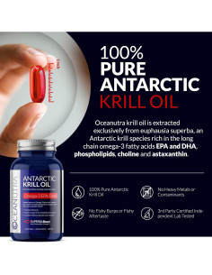 Aceite de Krill Orgánico Puro Oceanutra 1000mg 60 Cápsulas 2