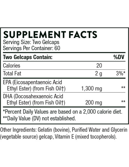 THORNE Super EPA Pro Omega-3 1300mg EPA 120 Gelcaps THORNE Super EPA Pro Omega-3 1300mg EPA 120 Gelcaps