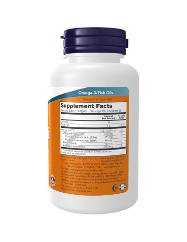Aceite de Kril NOW Foods 500 mg Omega-3 Fosfolípidos 120 Gelatinas