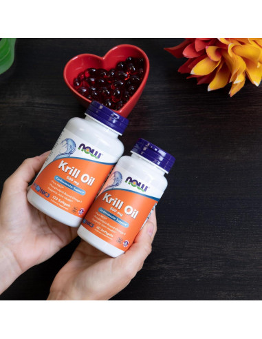 Aceite de Kril NOW Foods 500 mg Omega-3 Fosfolípidos 120 Gelatinas