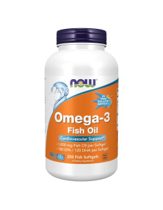 NOW Foods Omega-3 1000 mg 180 EPA 120 DHA 200 Gelatinas de Pescado