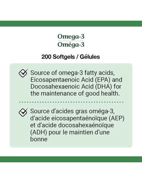 Omega-3 1200mg Nature's Bounty 200 geles blandos Omega-3 1200mg Nature's Bounty 200 geles blandos