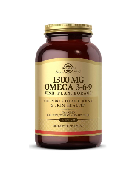 Suplemento Omega 3-6-9 Solgar 1300 mg 120 Softgels