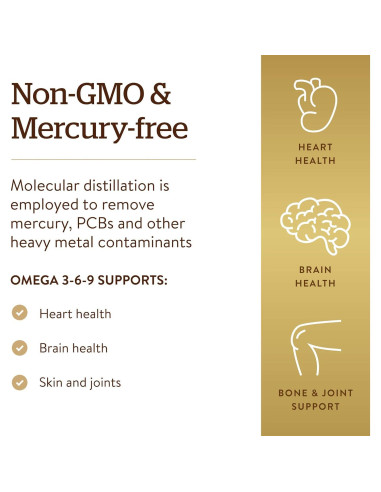 Suplemento Omega 3-6-9 Solgar 1300 mg 120 Softgels