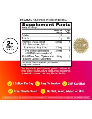 MegaRed Omega-3 Cuerpo Total + Refrescar 500mg 65 Cápsulas