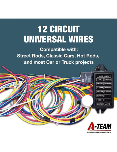 Arnés de Cableado Universal A-Team 12 Circuitos XL 1,47 kg
