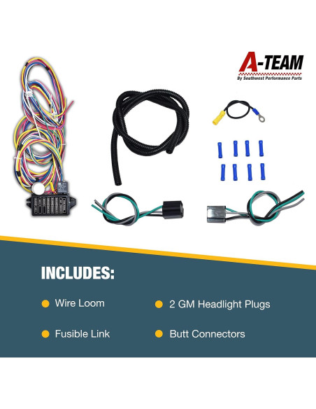 Arnés de Cableado Universal A-Team 12 Circuitos XL 1,47 kg