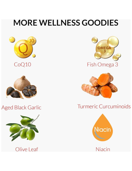 Suplemento Natural UpNourish Bergamota para Colesterol Alto - 120 Gelatinas