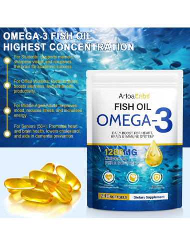 Suplemento Omega 3 Aceite de Pescado Nature Made 240 Cápsulas