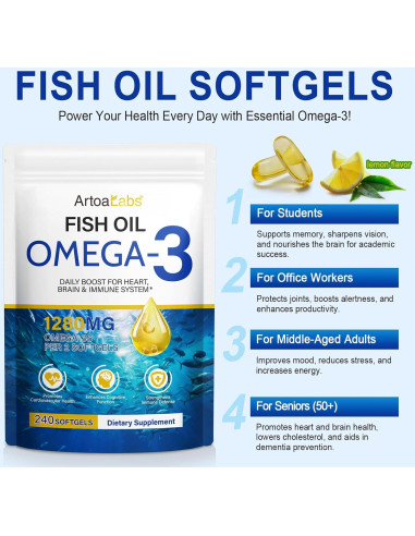 Suplemento Omega 3 Aceite de Pescado Nature Made 240 Cápsulas
