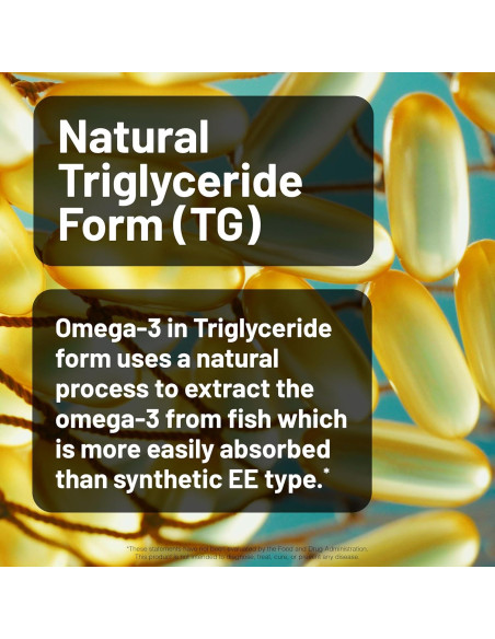 NatureWise Omega 3 Aceite de Pescado 2200 mg 120 Cápsulas