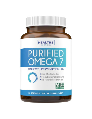 Suplemento Omega 7 Healths Harmony - 30 Cápsulas de Aceite de Pescado