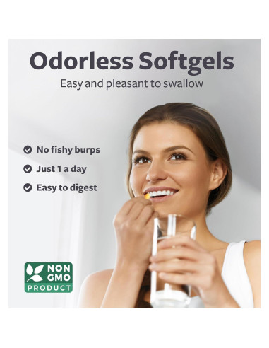 Suplemento Omega 7 Healths Harmony - 30 Cápsulas de Aceite de Pescado