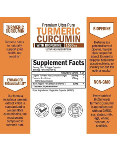 Suplemento Omega 3 BioSchwartz 1500mg + Cúrcuma 2 Meses 2