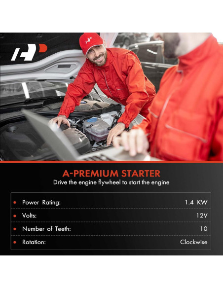 Motor de Arranque A-Premium Dodge Dart 2013-2016 1.4KW 10 Dientes