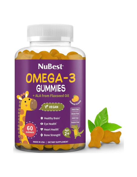 Gomitas Omega 3 NuBest Veganas para Niños 60 Unidades
