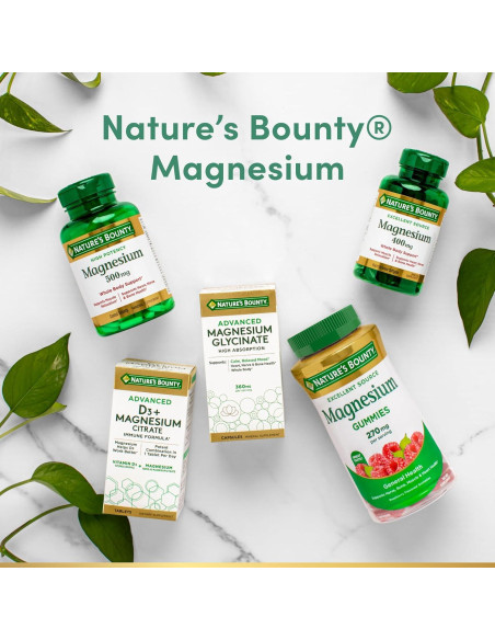 Magnesio Glicinato Nature's Bounty 240 mg 120 Cápsulas