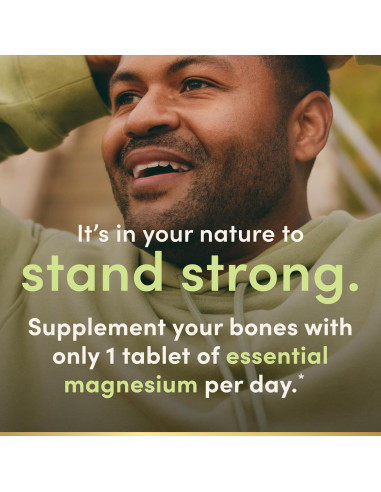 Suplemento de Magnesio Nature's Bounty 500mg 200 Tabletas