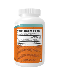 NOW Foods Polvo de Magnesio e Inositol Relajante 453g Sabor Limón 2