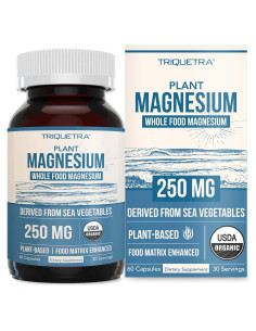 Magnesio Orgánico Triquetra Health 250 mg - 60 Cápsulas