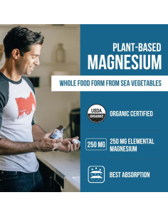 Magnesio Orgánico Triquetra Health 250 mg - 60 Cápsulas 2