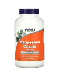 Citrato de Magnesio 200 mg Now Foods 250 tabletas 2