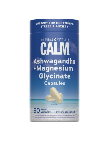 Suplemento Calma Natural Vitality Ashwagandha y Magnesio 90 Cápsulas