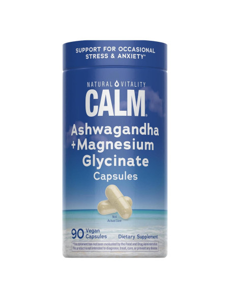 Suplemento Calma Natural Vitality Ashwagandha y Magnesio 90 Cápsulas Suplemento Calma Natural Vitality Ashwagandha y Magnesio 90 Cápsulas