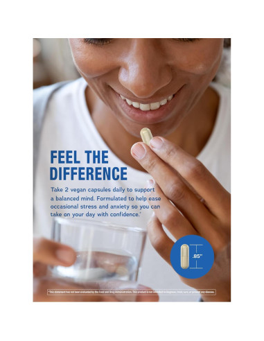 Suplemento Calma Natural Vitality Ashwagandha y Magnesio 90 Cápsulas