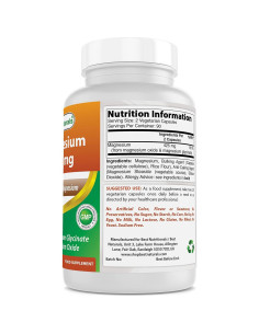 Magnesio Glicinato 425 mg 180 Cápsulas Vegetales Mejores Naturales 2