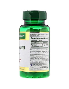 Suplemento de Magnesio Nature's Bounty 500 mg 100 Tabletas 2