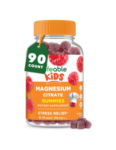 Gomitas de Magnesio Lifeable para Niños 900mg Sabor Frambuesa