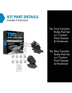 Pastillas de Freno Cerámicas TRQ BFA20288 para Land Rover y Volvo 2