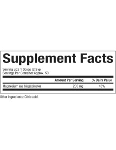 Polvo de Bisglicinato de Magnesio Puro Factores Naturales 145 g 2