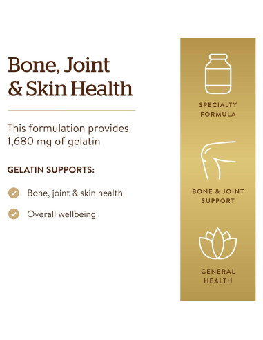 Solgar Gelatina Natural 1680 mg 250 Cápsulas Sin Gluten