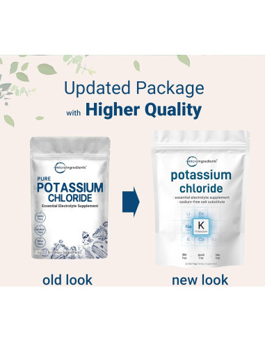 Cloruro de Potasio en Polvo 1kg Micro Ingredients - Suplemento Electrolitos
