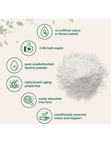 Suplemento de Taurina en Polvo Micro Ingredients 1kg 2000mg Suplemento de Taurina en Polvo Micro Ingredients 1kg 2000mg